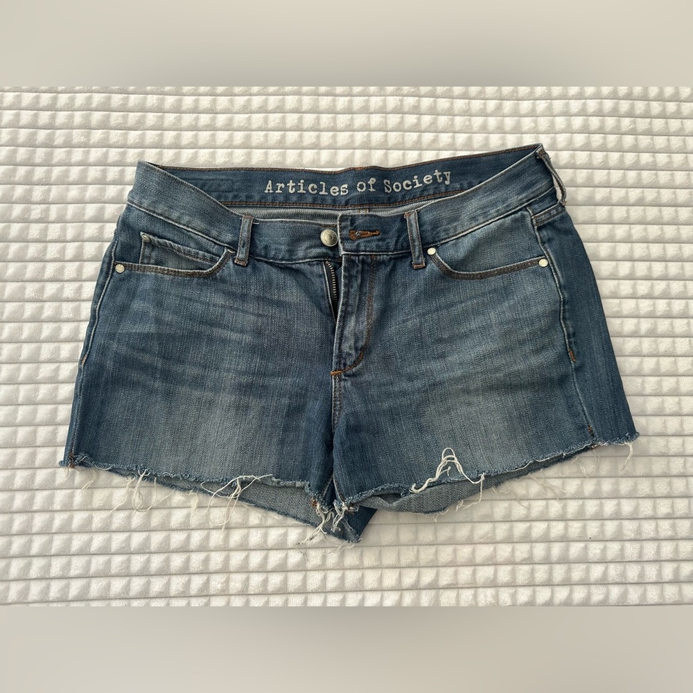 Articles Of Society Blue Denim Shorts
